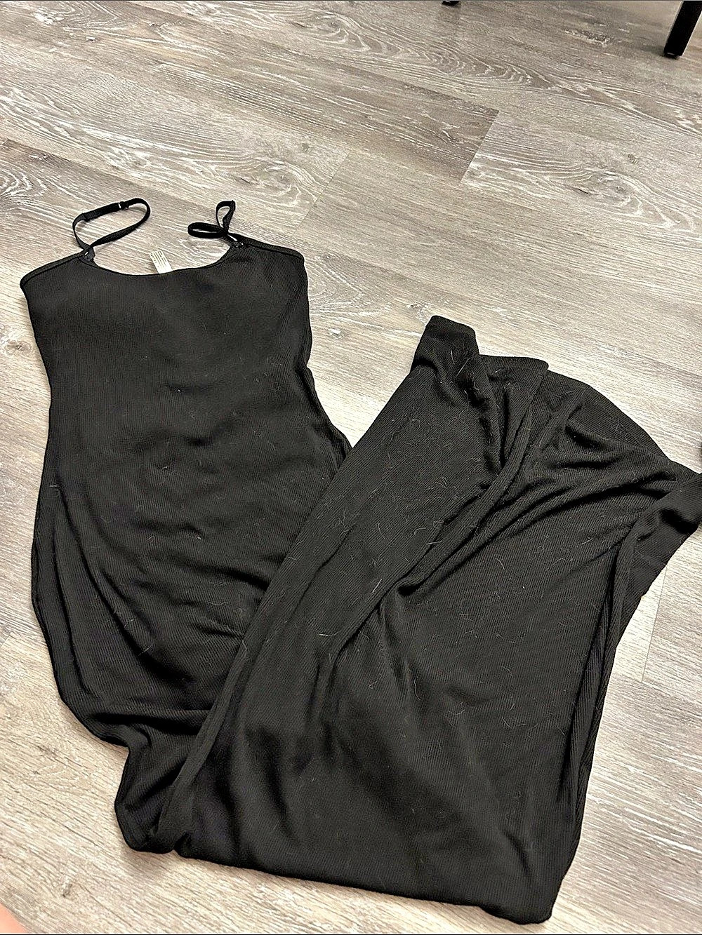 Popilush Modal Built-In Shapewear Maxi Dress Black